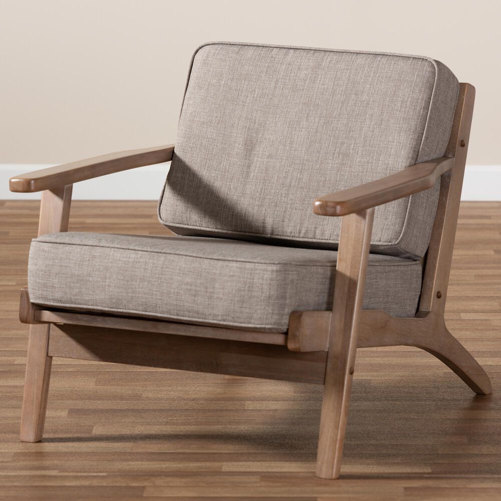 Baxton Studio Sigrid Arm Chair in Light Grey, , large