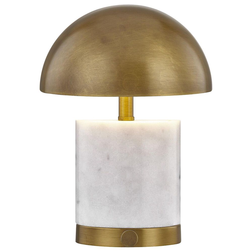 Savoy House Cora 1-Light Portable Rechargeable LED Table Lamp in Brass, , large
