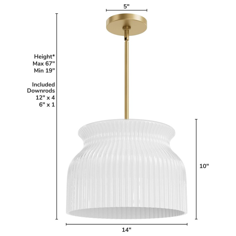 Hunter Harlowe Jasmine Roth 1-Light Pendant in Luxe Gold, , large