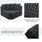 HOMLUX 7-piece Outdoor Conversation Set with Black Wicker in Gray, , large