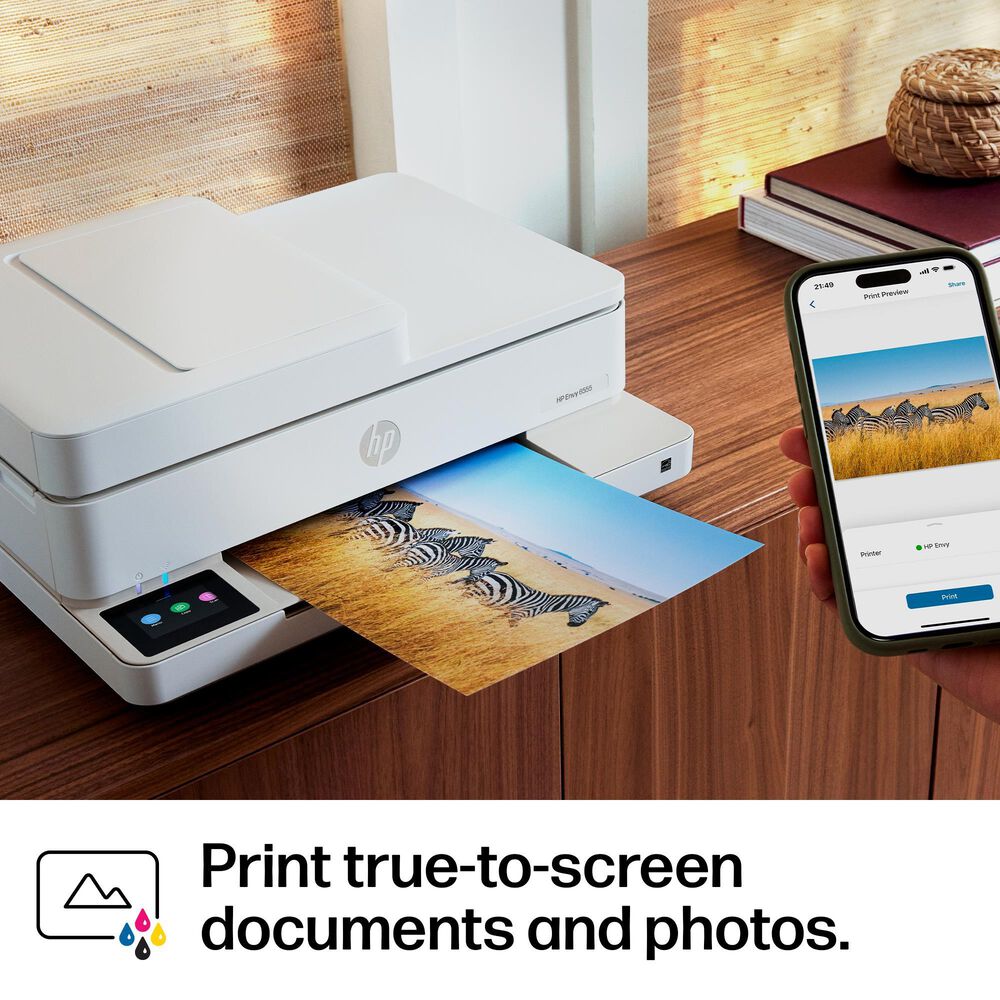 HP Envy 6555 All-in-One Printer in White, , large