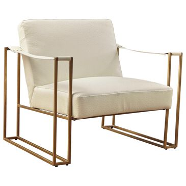 Signature Design by Ashley Kleemore Leather Accent Chair in Cream, , large