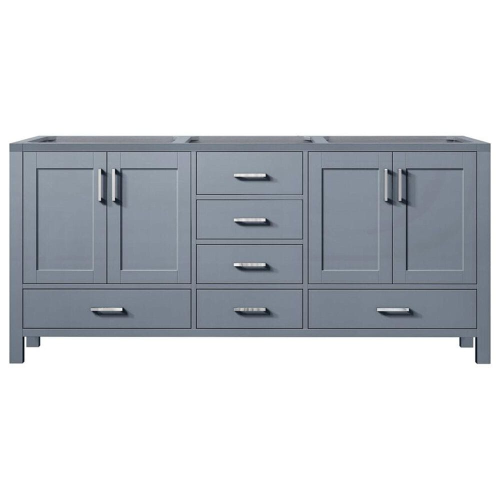 Lexora Home Jacques 60" Double Bathroom Vanity in Dark Grey with 2 cm White Carrara Marble Top and Rectangular Sinks, , large