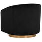 37B Hazel Swivel Lounge Chair in Black Sky Velvet, , large
