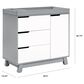 Babyletto Hudson 3 Drawer Changer Dresser in Grey and White, , large