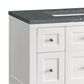 James Martin Vanities Breckenridge 72" Double Bathroom Vanity in Bright White with 3 cm Parisien Bleu Quartz Top and Rectangular Sinks, , large