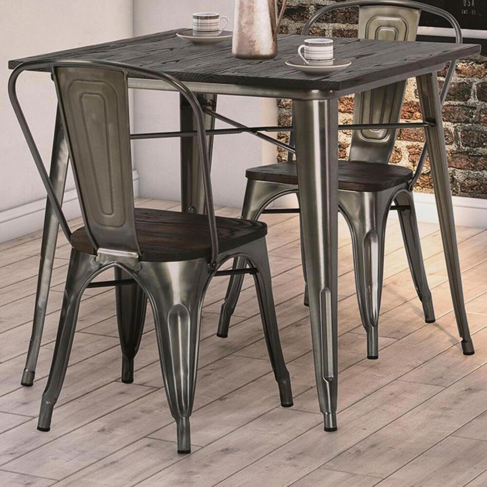 DHP Penelope Dining Table in Antique Gun Metal - Table Only, , large