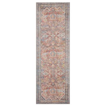 Loloi Adrian 2" x 5" Rust and Denim Area Rug, , large