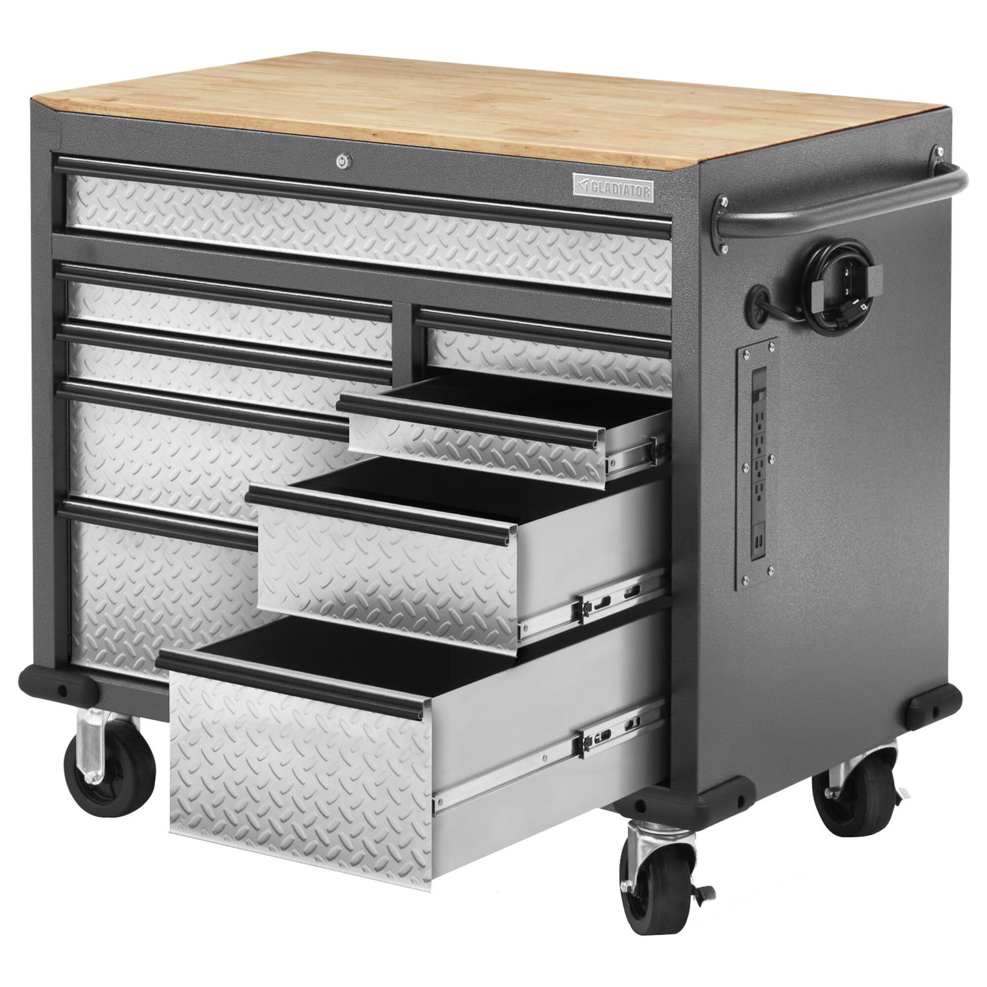 Wood top online tool box