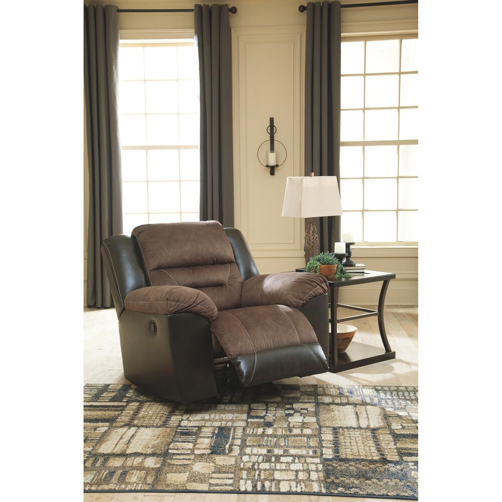 Signature Design by Ashley Earhart Manual Rocker Recliner in Chestnut, , large