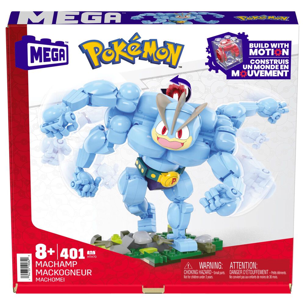 Mattel Pokemon Machamp Building Set with 1 Poseable Figure, , large