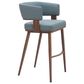 Zuo Modern Poise Barstool Azure Gray & Walnut, , large