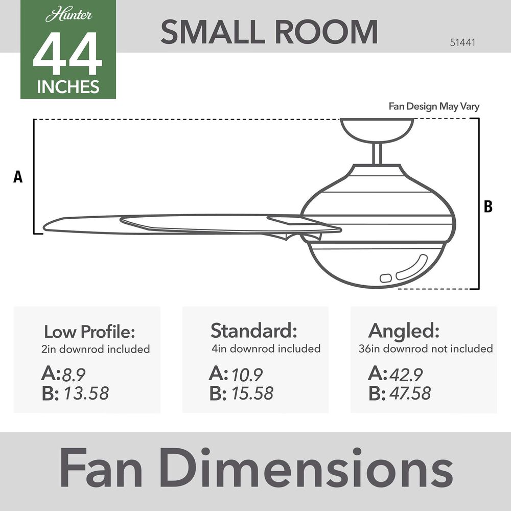 Hunter Seawall 44&quot; Outdoor Ceiling Fan with LED Lights in Noble Bronze, , large