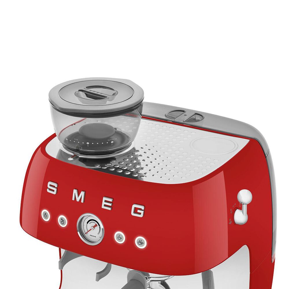 SMEG Smeg Espresso Coffee Machine with Grinder, Red, , large