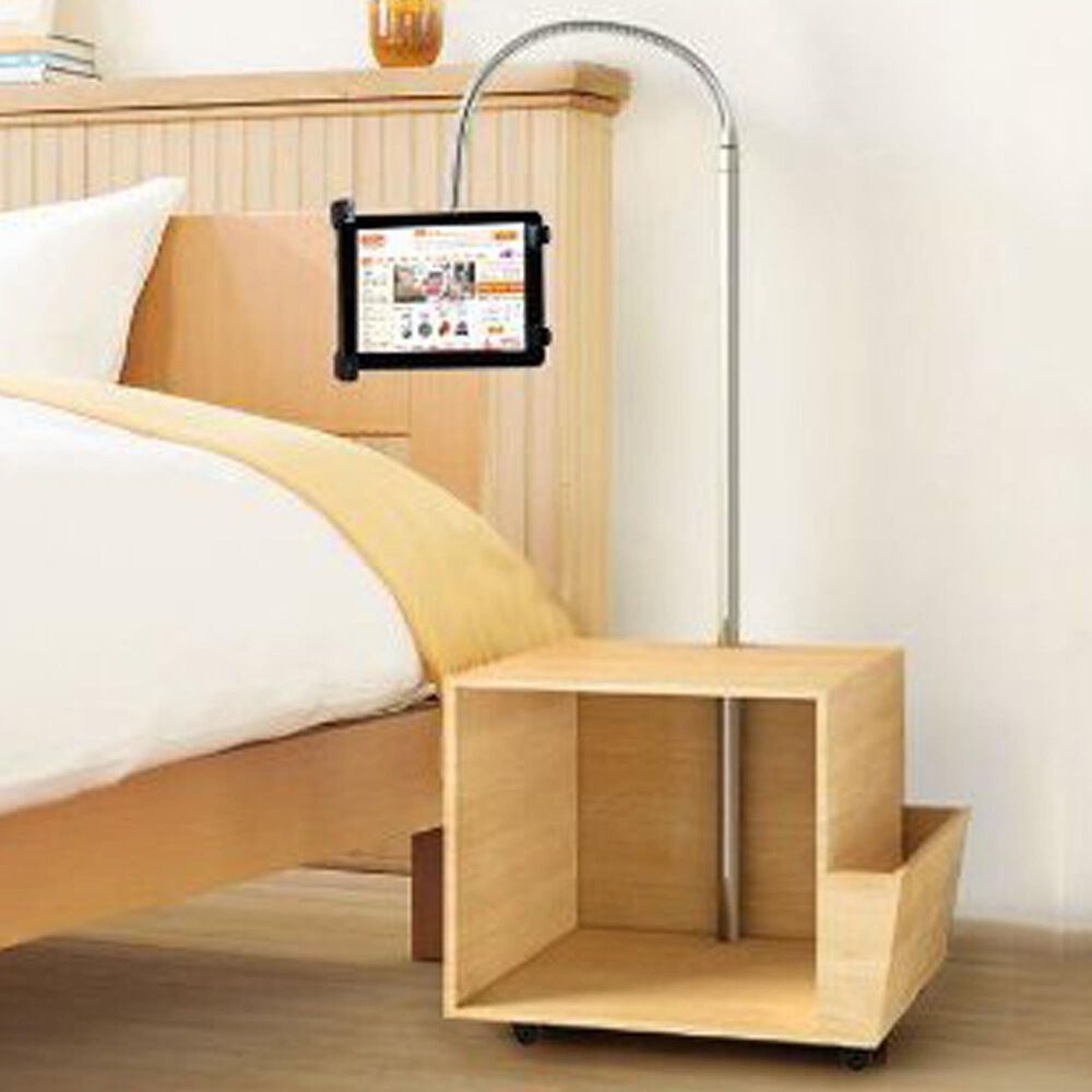 HOMLUX Space Saver Bookcase with Built-In Tablet Holder Stand in Beech, , large