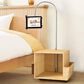 HOMLUX Space Saver Bookcase with Built-In Tablet Holder Stand in Beech, , large