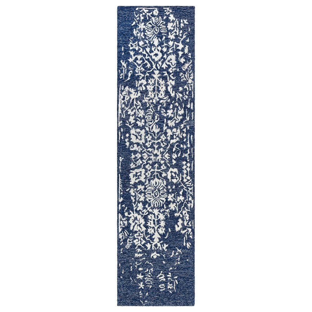 Surya Granada GND-2311 2'6" x 10' Dark Blue, Denim and Ivory Runner, , large