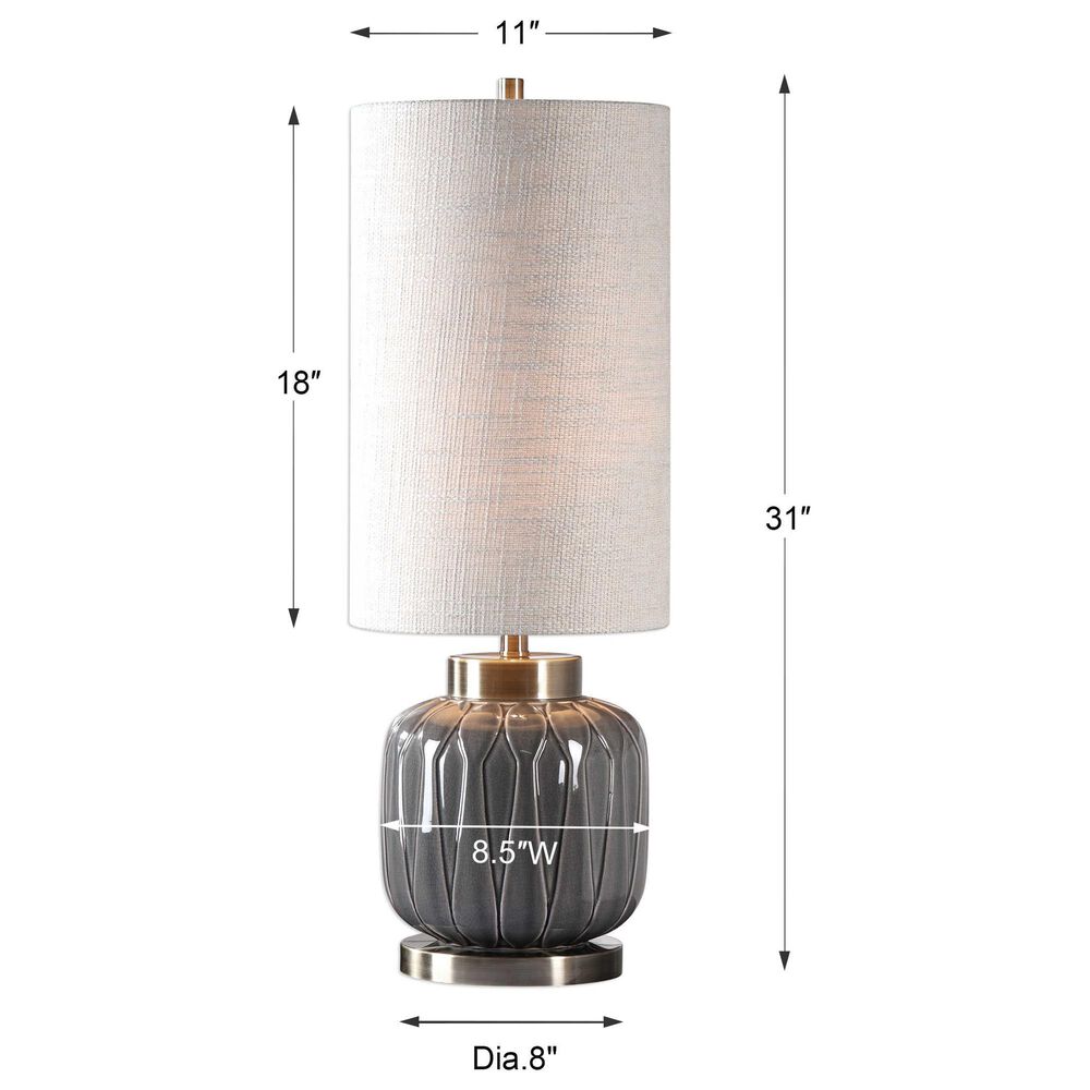 Uttermost Zahlia Table Lamp in Aged Grey, , large