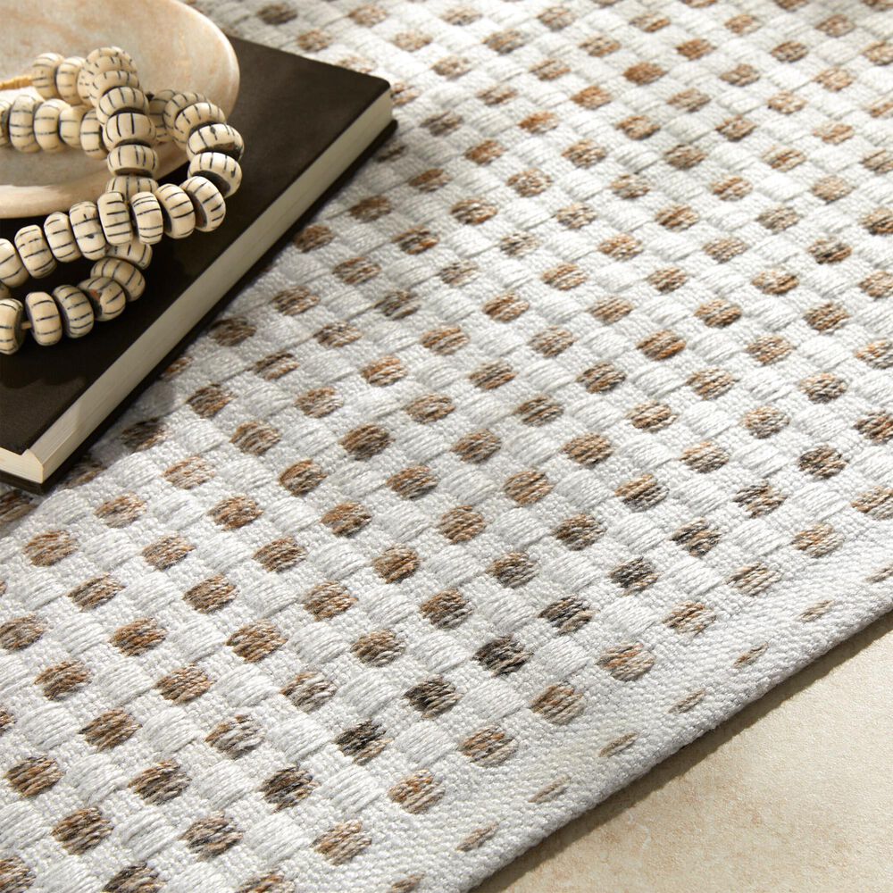 Surya Ariel White, Medium Gray and Taupe 10&#39; x 14&#39; Area Rug, , large