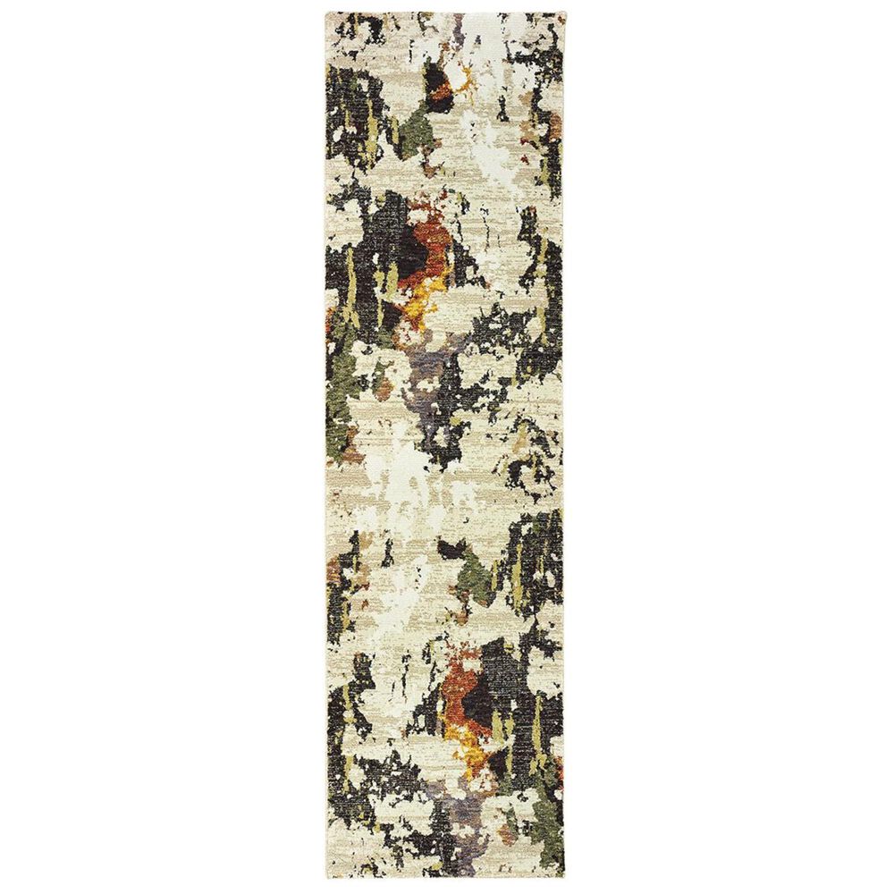 Oriental Weavers Evolution 7770J 2"6" x 12" Beige and Charcoal Runner, , large