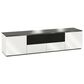 Salamander Designs Chameleon Miami 85" UST Projector Integrated Cabinet in Gloss Warm White and Black, , large