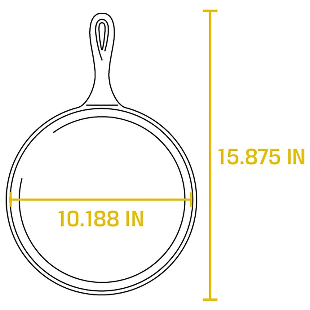 Lodge 10.5&quot; Round Cast Iron Griddle in Black, , large