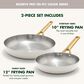 Green Pan Reserve Pro 2-Piece Frypan Set in Cream, , large