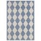 Nourison Positano Geometric Navy Blue 4" x 6" Indoor/Outdoor Area Rug, , large