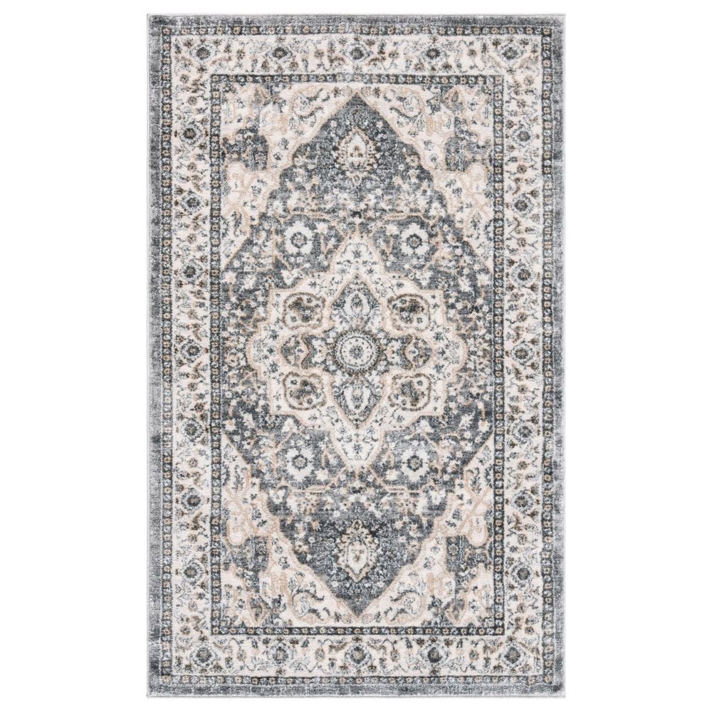 Safavieh Isabella ISA936F 3" x 5" Gray and Cream Area Rug, , large