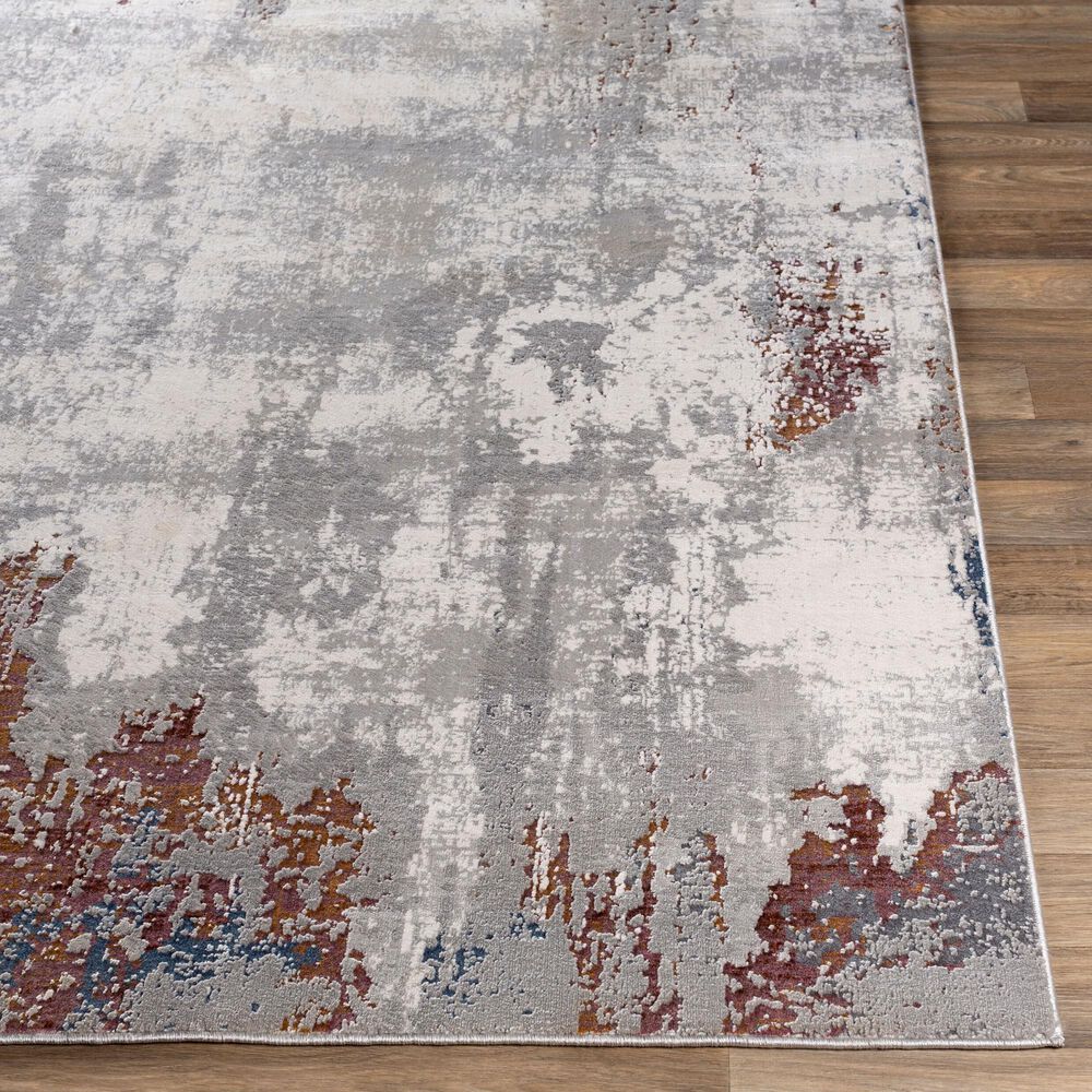 Surya Aisha 2&#39;7&quot; x 7&#39;7&quot; Charcoal, Light Gray, Lavender, Mustard, Gray, Off-White and Rust Runner, , large