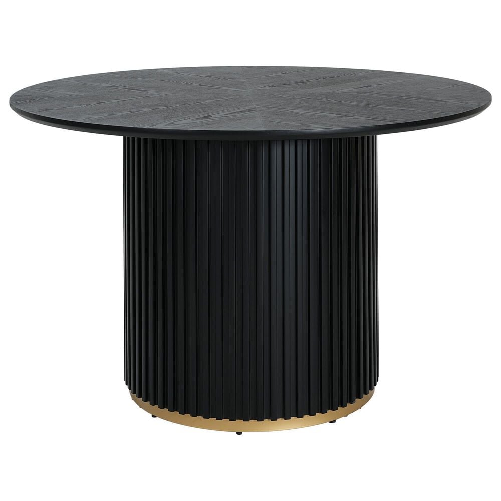 Hearth and Haven Dining Table in Black and Gold - Table Only, , large