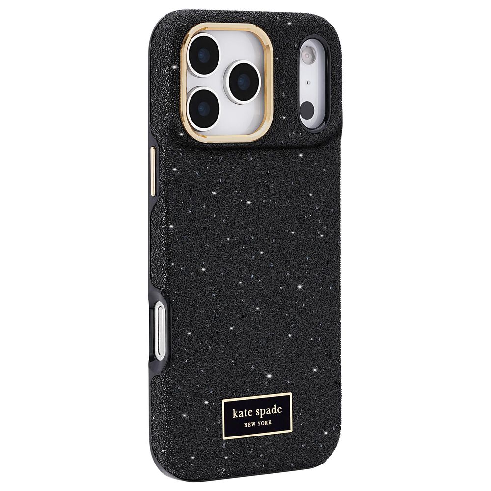 Kate Spade Protective Crystal Pave MagSafe Case for Apple iPhone 18 Pro in Nightfall and Gold, , large