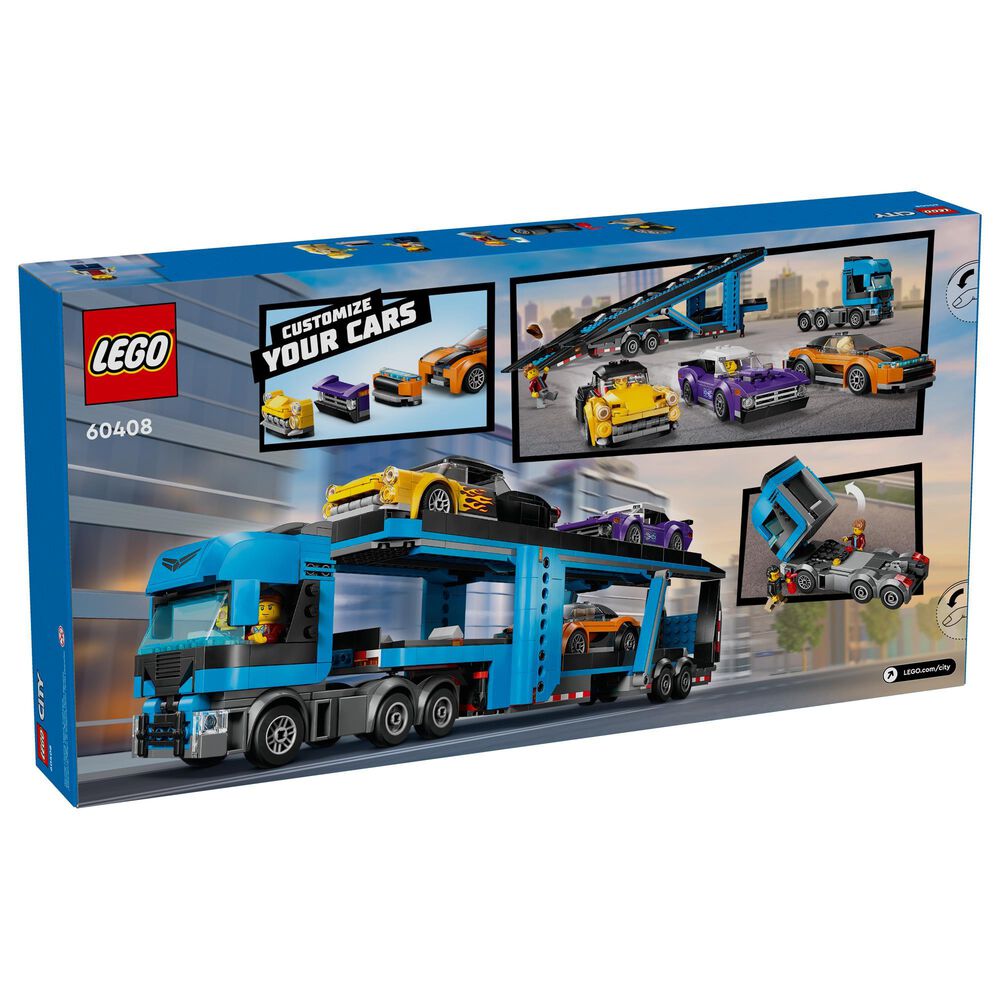LEGO Car Transporter Truck with Sports Cars, , large