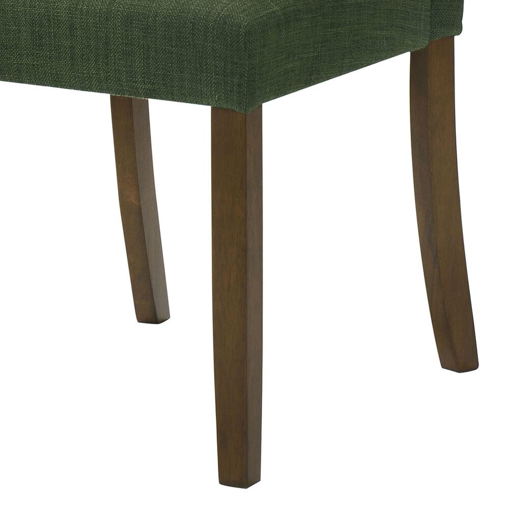Coaster Cantley Dining Side Chair with Green Cushion in Rich Brown, , large