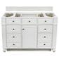 James Martin Vanities Bristol 48" Single Bathroom Vanity in Bright White with 3 cm Ethereal Noctis Quartz Top and Rectangular Sink, , large