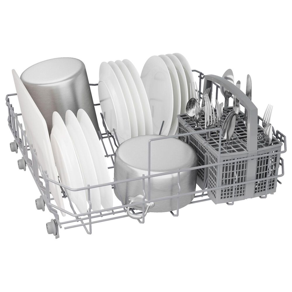 Bosch 300 Series 24&quot; Built-In Recessed Handle Dishwasher with 8 Wash Cycles in Black, , large