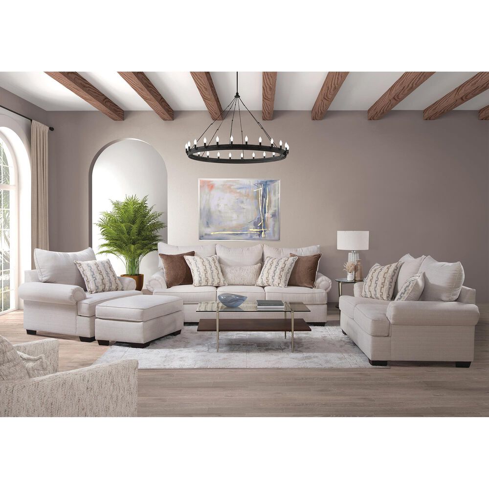 Northwestern Mallory Chair and Ottoman in Chalk, , large