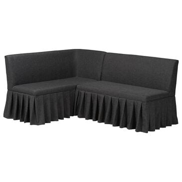 Baxton Studio Bryna 2-Piece Dining Nook Bench Set with Dark Grey Cushion in Dark Brown, , large