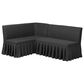 Baxton Studio Bryna 2-Piece Dining Nook Bench Set with Dark Grey Cushion in Dark Brown, , large