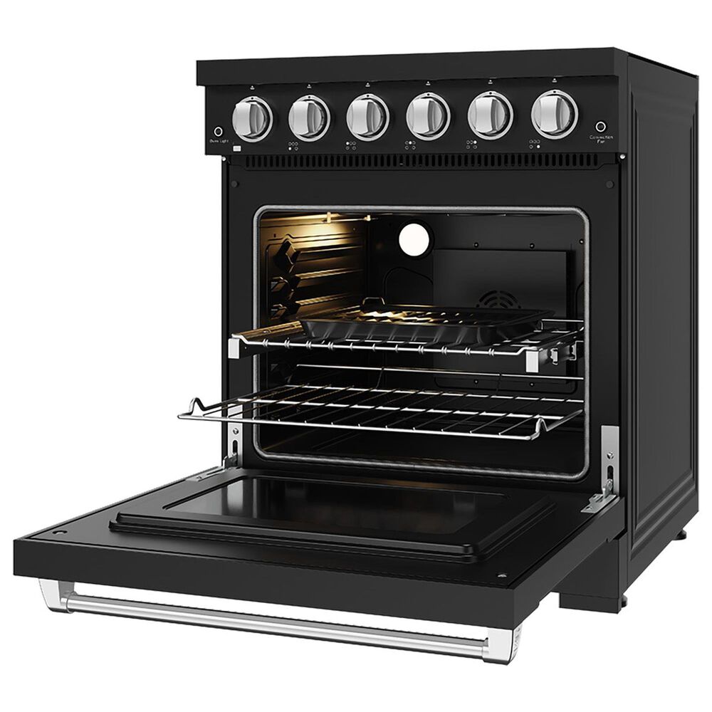 Thor Kitchen Gordon Ramsay 4.6 Cu. Ft. Professional Freestanding Electric Range with Stainless Steel Handle Kit in Black, , large