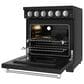Thor Kitchen Gordon Ramsay 4.6 Cu. Ft. Professional Freestanding Electric Range with Stainless Steel Handle Kit in Black, , large