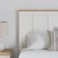Ashley Linnocreek Full Panel Bed in White and Warm Brown, , large