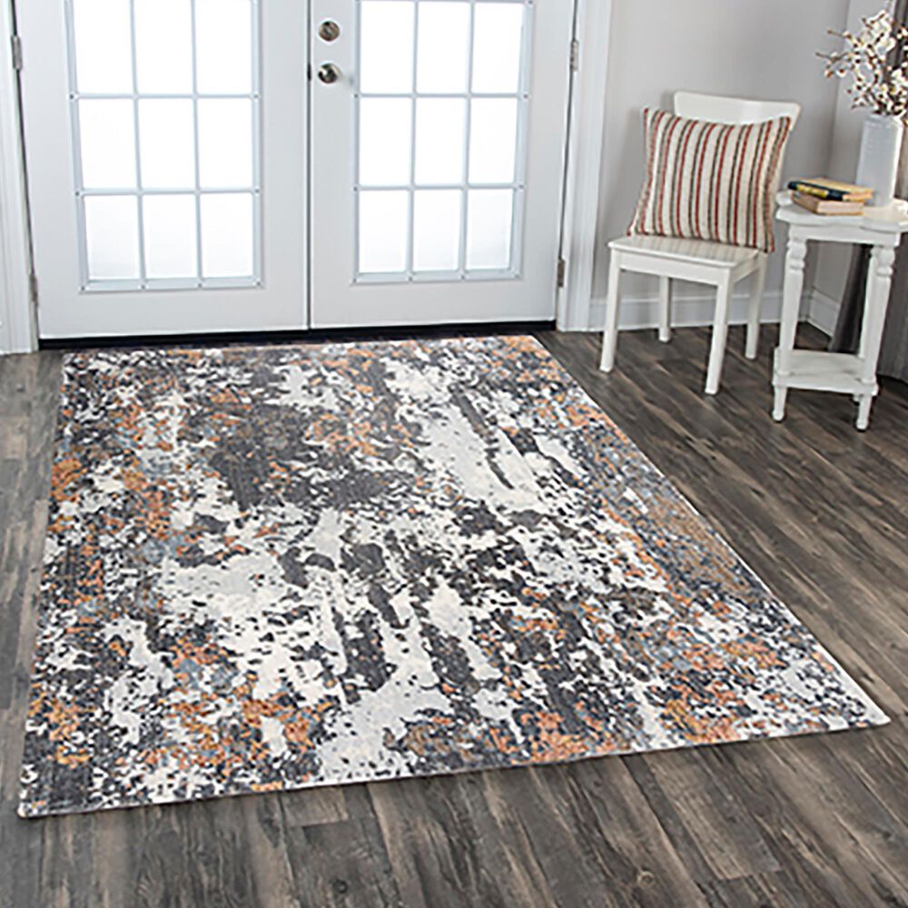 RIZZY Logan Gray 5'2" x 7'9" Area Rug, , large