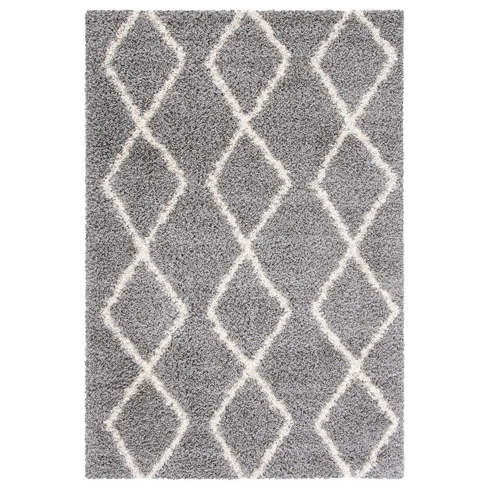 Safavieh Venus Shag VNS682J 5"3" x 7"6" Grey and Ivory Area Rug, , large