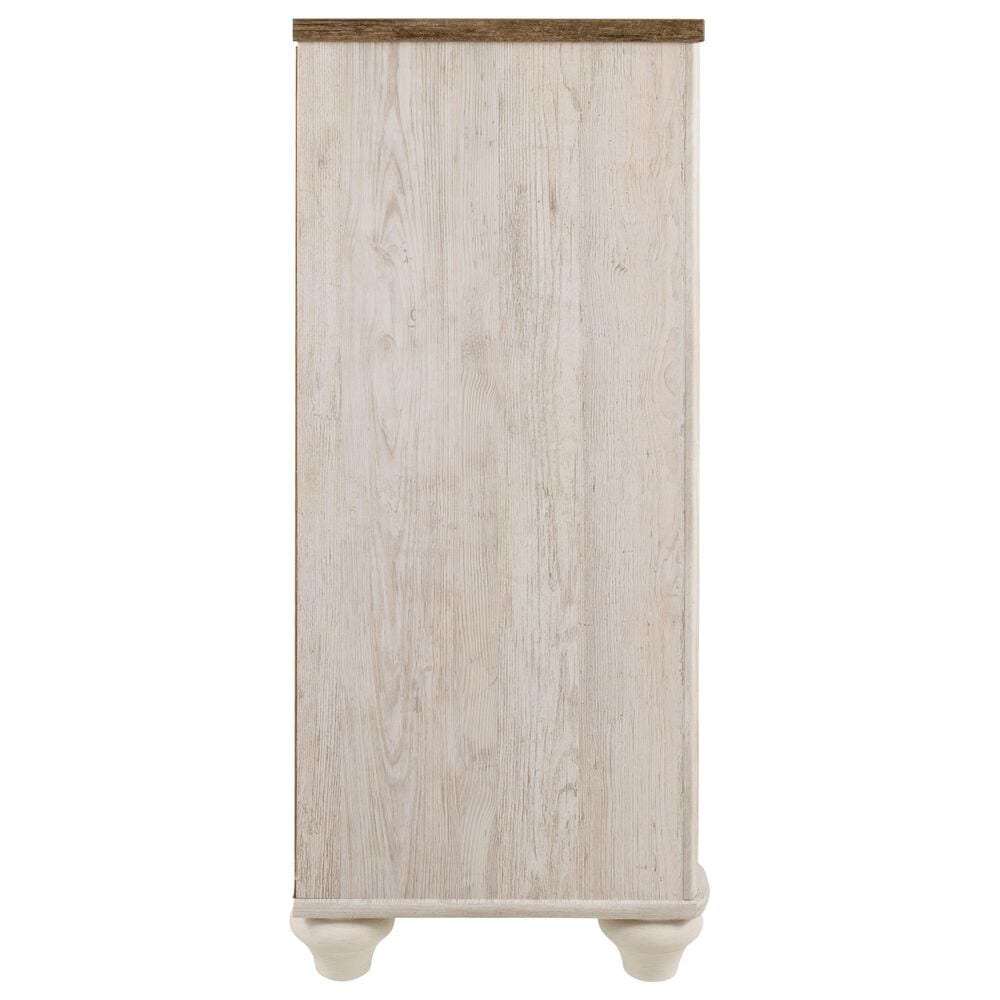 Ashley Willowton 5-Piece Queen Panel Bedroom Set in Whitewash, , large