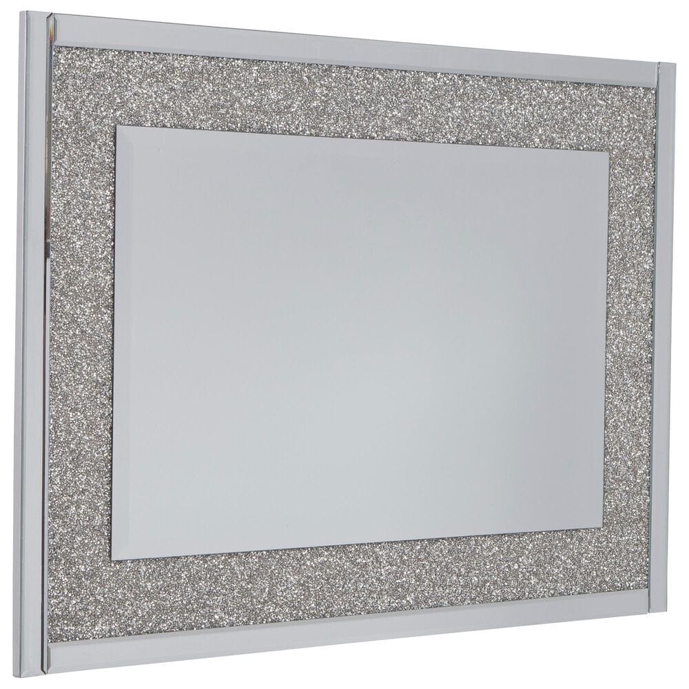 Ashley Kingsleigh Rectangle Accent Wall Mirror in Silver, , large