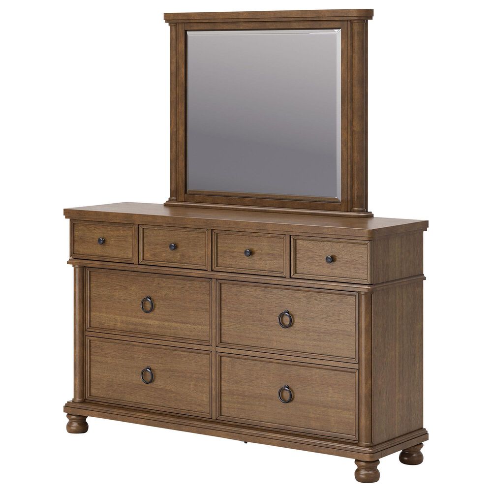Ashley Rowlenstown 5-Piece Queen Poster Bedroom Set in Brown, , large