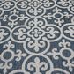 Central Oriental New Zealand Need 5"3" x 7"7" Cobalt and Ecru Area Rug, , large