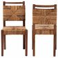 Baxton Studio Cordoba Side Chair in Natural Seagrass and Teak (Set of 2), , large