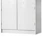 HOMLUX HOMLUX 72" Tall Farmhouse Kitchen Pantry Cabinet with 8 Door Shelves, Curved Design Storage Cabinet with 3 Adjustable Shelves, Hidden Drawer, Versatile Cupboard for Kitchen, Dining & Bathroom, White, , large
